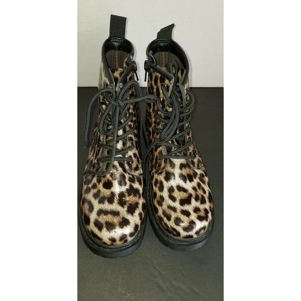 Steve Madden Leopard‎ Jsashaa Girls Boots Sz.5 Sparkle Rain Boots